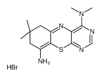 4-N,4-N,7,7-tetramethyl-6,8-dihydropyrimido[4,5-b][1,4]benzothiazine-4,9-diamine,hydrobromide Structure