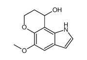 1,7,8,9-Tetrahydro-5-methoxypyrano(2,3-g)indol-9-ol Structure