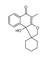 9b'-hydroxy-4'-methyl-2'H-spiro[cyclohexane-1,1'-naphtho[2,1-b]furan]-5'(9b'H)-one Structure