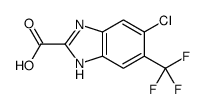 5-chloro-6-(trifluoromethyl)-1H-benzimidazole-2-carboxylic acid结构式
