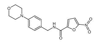 N-[(4-morpholin-4-ylphenyl)methyl]-5-nitrofuran-2-carboxamide结构式