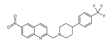 6-nitro-2-[[4-[4-(trifluoromethyl)phenyl]piperidin-1-yl]methyl]quinoline Structure