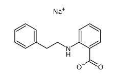 sodium salt of N-β-phenethylanthranilic acid Structure