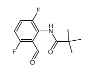 3,6-difluoro-2-N-pivaloylaminobenzaldehyde结构式