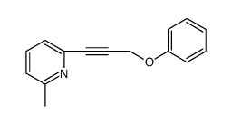 2-methyl-6-(3-phenoxyprop-1-yn-1-yl)pyridine structure