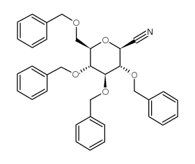 2,3,4,6-TETRA-O-BENZYL-BETA-D-GLUCOPYRANOSYL CYANIDE结构式