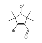 3-Bromo-4-formyl-2,5-dihydro-2,2,5,5-tetramethyl-1H-pyrrol-1-yloxy Structure