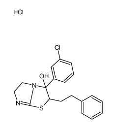 3-(3-chlorophenyl)-2-(2-phenylethyl)-5,6-dihydro-2H-imidazo[2,1-b][1,3]thiazol-3-ol,hydrochloride Structure