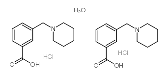 3-(PIPERIDIN-1-YLMETHYL)BENZOIC ACID HYDROCHLORIDE HEMIHYDRATE结构式