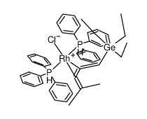 (Z)-bis(triphenylphosphine)chloro(4-methyl-1-(triethylgermyl)-1,2,3-pentatriene)rhodium结构式