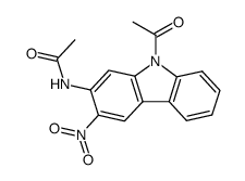 acetamido-2 acetyl-9 nitro-3 carbazole Structure