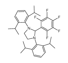 1,3-bis(2,6-diisopropylphenyl)-2-(pentafluorophenyl)imidazolidine结构式