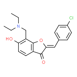 2-(4-chlorobenzylidene)-7-[(diethylamino)methyl]-6-hydroxy-1-benzofuran-3(2H)-one Structure