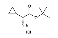 Cyclopropaneacetic acid, α-amino-, 1,1-dimethylethyl ester, hydrochloride , (αS)结构式