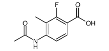 Benzoic acid, 4-(acetylamino)-2-fluoro-3-methyl结构式