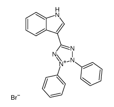 2-phenyl-5-(3'-indole)-3-phenyl tetrazolium bromide结构式