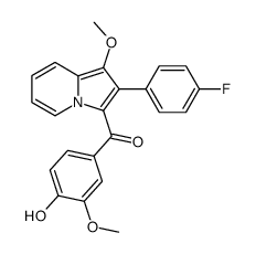 [2-(4-Fluoro-phenyl)-1-methoxy-indolizin-3-yl]-(4-hydroxy-3-methoxy-phenyl)-methanone Structure