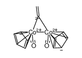 (μ-vinylidene)bis[(η5-cyclopentadienyl)carbonylcobalt]结构式