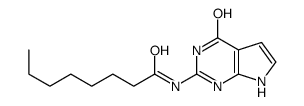 N-(4-oxo-1,7-dihydropyrrolo[2,3-d]pyrimidin-2-yl)octanamide Structure