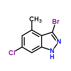 3-Bromo-6-chloro-4-methyl-1H-indazole结构式