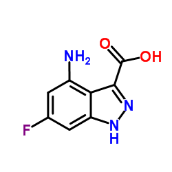 4-Amino-6-fluoro-1H-indazole-3-carboxylic acid结构式