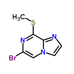 6-溴-8-甲硫基咪唑并[1,2-A]吡嗪结构式