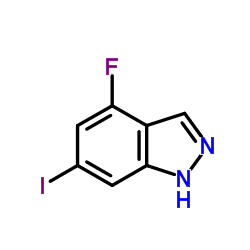 4-氟-6-碘-1H-吲唑结构式