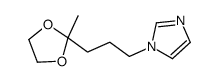 1-[3-(2-methyl-1,3-dioxolan-2-yl)propyl]imidazole结构式