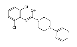 N-(2,6-dichlorophenyl)-4-pyrazin-2-ylpiperazine-1-carboxamide结构式