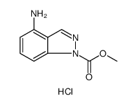 1H-Indazole-1-carboxylic acid, 4-amino-, methyl ester, hydrochloride (1:1) Structure