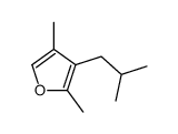 2,4-dimethyl-3-(2-methylpropyl)furan结构式