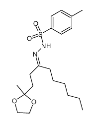1-(2-methyl-1,3-dioxolan-2-yl)nonan-3-one p-toluenesulfonylhydrazone结构式