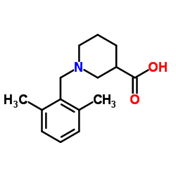 1-[(2,6-DIMETHYLPHENYL)METHYL]-PIPERIDINE-3-CARBOXYLIC ACID结构式
