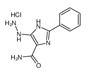 4-hydrazinyl-2-phenyl-1H-imidazole-5-carboxamide,hydrochloride Structure