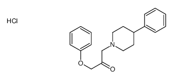 1-phenoxy-3-(4-phenylpiperidin-1-yl)propan-2-one,hydrochloride结构式
