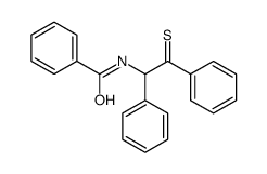 N-(1,2-diphenyl-2-sulfanylideneethyl)benzamide结构式