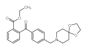 2-碳酰乙氧基-4'-[8-(1,4-二恶-8-氮杂螺-[4.5]癸基)甲基]苯甲酮图片