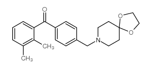 2,3-DIMETHYL-4'-[8-(1,4-DIOXA-8-AZASPIRO[4.5]DECYL)METHYL]BENZOPHENONE structure