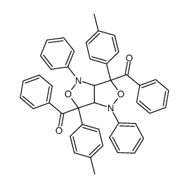 (6-Benzoyl-1,4-diphenyl-3,6-di-p-tolyl-tetrahydro-isoxazolo[4,3-c]isoxazol-3-yl)-phenyl-methanone Structure