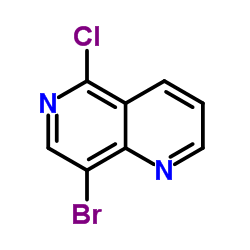 8-BROMO-5-CHLORO-1,6-NAPHTHYRIDINE structure