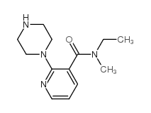 N-Ethyl-N-methyl-2-(1-piperazinyl)nicotinamide Structure