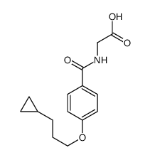 2-[[4-(3-cyclopropylpropoxy)benzoyl]amino]acetic acid结构式
