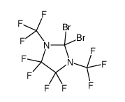 2,2-dibromo-4,4,5,5-tetrafluoro-1,3-bis(trifluoromethyl)imidazolidine Structure