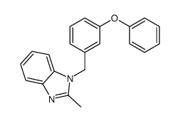2-methyl-1-[(3-phenoxyphenyl)methyl]benzimidazole结构式