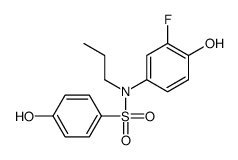 N-(3-fluoro-4-hydroxyphenyl)-4-hydroxy-N-propylbenzenesulfonamide结构式