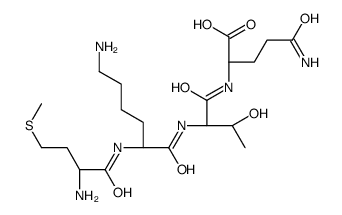 (2S)-5-amino-2-[[(2S,3R)-2-[[(2S)-6-amino-2-[[(2S)-2-amino-4-methylsulfanylbutanoyl]amino]hexanoyl]amino]-3-hydroxybutanoyl]amino]-5-oxopentanoic acid Structure