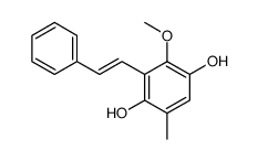 2-methoxy-5-methyl-3-(2-phenylethenyl)benzene-1,4-diol Structure