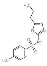 Benzenesulfonamide,4-methyl-N-(5-propyl-1,3,4-oxadiazol-2-yl)-结构式