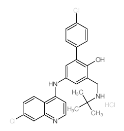 [1,1-Biphenyl]-2-ol, 4-chloro-5-[ (7-chloro- 4-quinolinyl)amino]-3-[[(1,1-dimethylethyl)amino]methyl]-, dihydrochloride picture