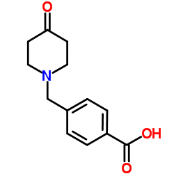 4-[(4-Oxo-1-piperidinyl)methyl]benzoic acid Structure